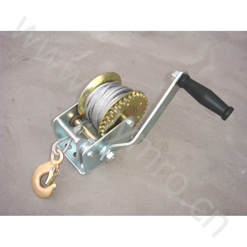 手动绞盘 额定拉力450kg 钢丝绳长度8m