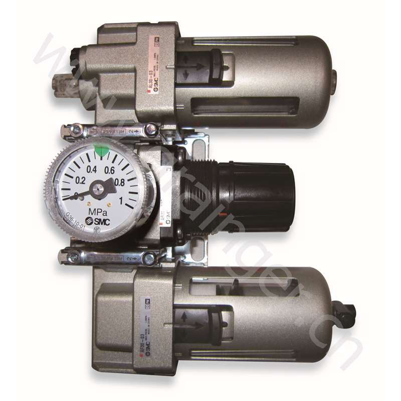 SMC AC-B空气过滤+减压阀+油雾器组合三联件『固安捷』