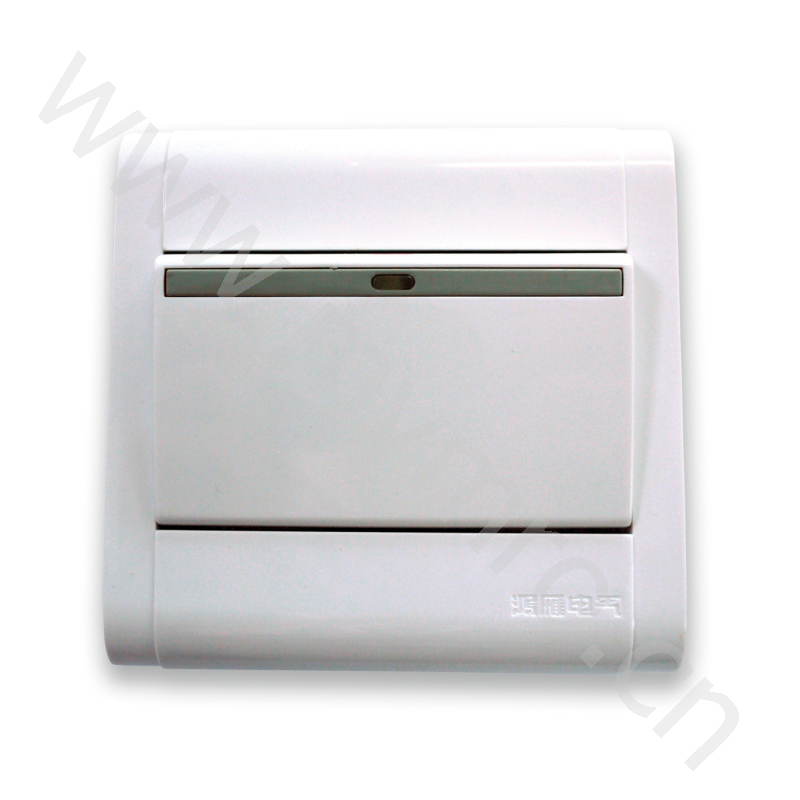 鸿雁honyar 10a/250v一位双控大翘板开关a86k12y10bn 个 1个 『固安捷